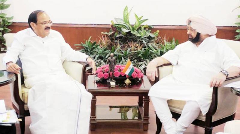 Captain Amarinder Singh and M. Venkaiah Naidu Captain Amarinder Singh and M. Venkaiah Naidu