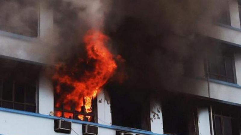 Fire breaks out at Vikas Bhawan in central Delhi Fire breaks out at Vikas Bhawan in central Delhi