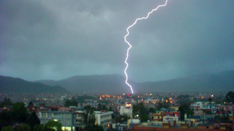 Five people working at a brickkiln were seriously injured when lightning struck them Five people working at a brickkiln were seriously injured when lightning struck them