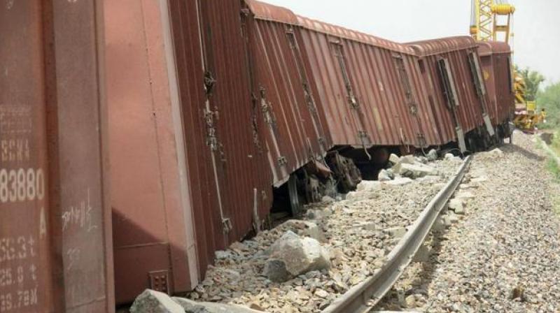 Six wagons of goods train derail; some trains delayed