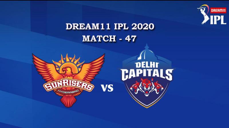 SRH VS DC  Match 47, DREAM11 IPL 2020, T-20 Match