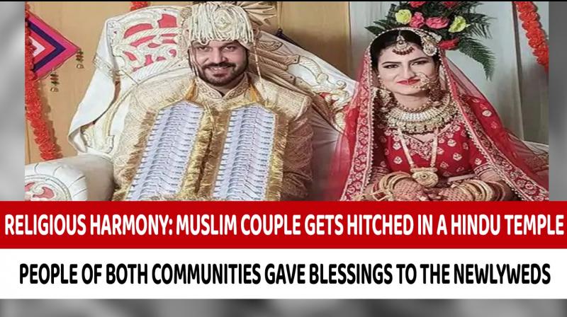 Religious Harmony: Muslim Couple gets hitched in a Hindu Temple at Shimla 
