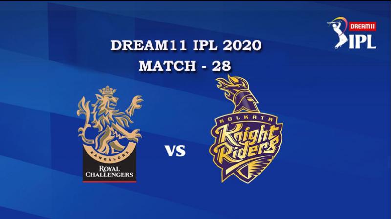 RCB VS KKR  Match 28, DREAM11 IPL 2020, T-20 Match