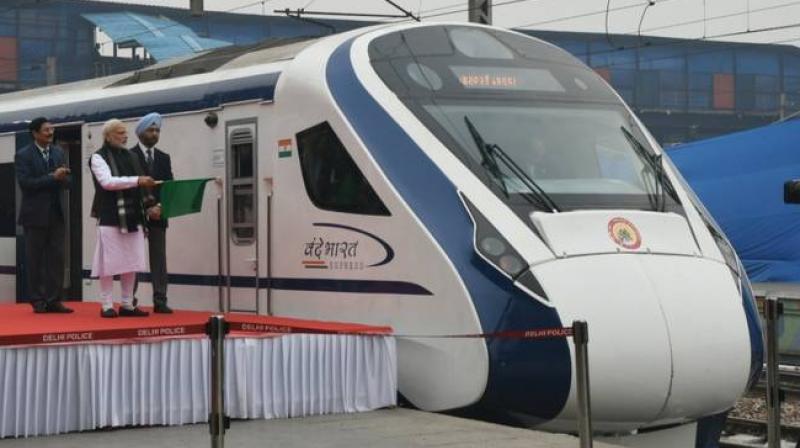 Vande Bharat express was flagged off by Narendra Modi Vande Bharat express was flagged off by Narendra Modi