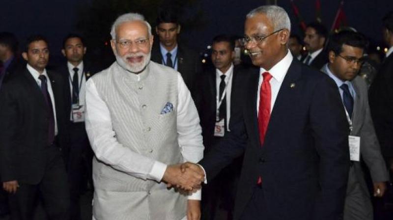 PM Modi, new Maldivian Prez Solih hold talks PM Modi, new Maldivian Prez Solih hold talks