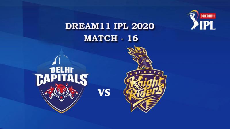 DC VS KKR Match 16, DREAM11 IPL 2020, T-20 Match