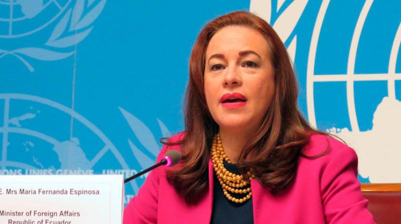 UN General Assembly President Maria Fernanda Espinosa UN General Assembly President Maria Fernanda Espinosa