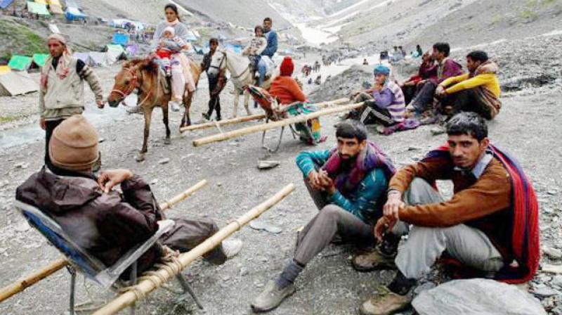 The Amarnath pilgrimage remained suspended