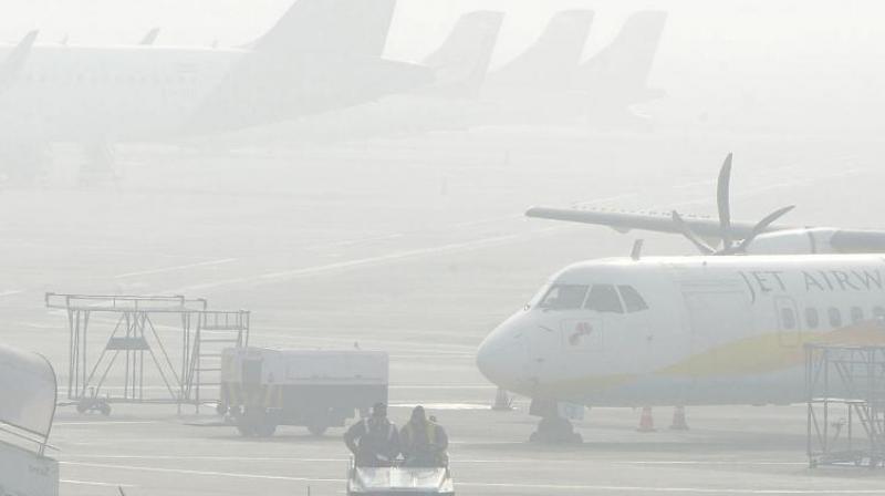 Ten flights diverted from Delhi airport Ten flights diverted from Delhi airport