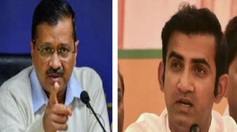Arvind Kejriwal and Gautam Gambhir Arvind Kejriwal and Gautam Gambhir