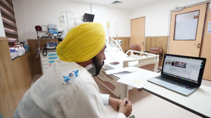 Punjab News: CM Bhagwant Mann Leads Cabinet Meeting From Hospital, Reviews Flood Situation Punjab News: CM Bhagwant Mann Leads Cabinet Meeting From Hospital, Reviews Flood Situation