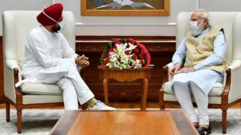 PM NARENDRA MODI WITH PUNJAB CM CHARANJIT SINGH CHANNI