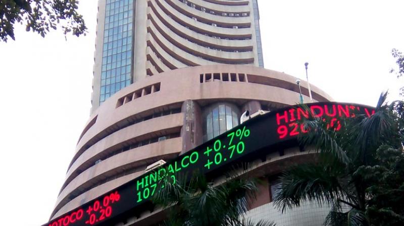 Sensex surges over 200 pts