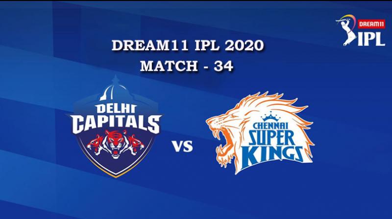 DC VS CSK  Match 34, DREAM11 IPL 2020, T-20 Match