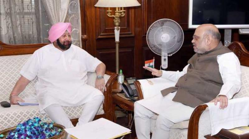 Captain Amarinder Singh and Amit Shah Captain Amarinder Singh and Amit Shah