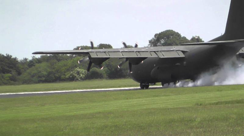 Fighter aircraft tyre burst