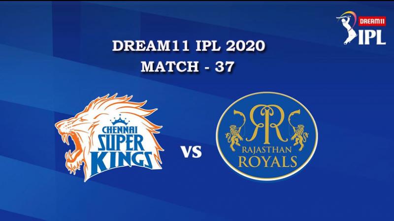 CSK VS RR  Match 37, DREAM11 IPL 2020, T-20 Match