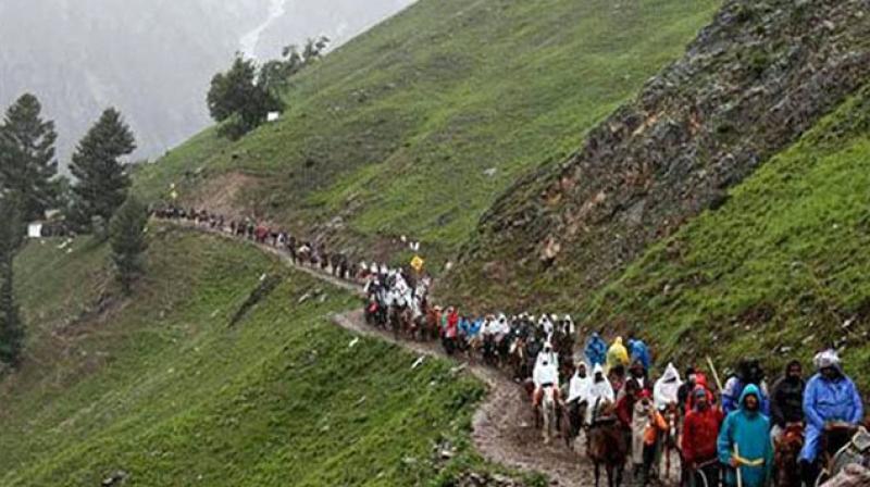 Fresh batch of 528 pilgrims leaves for Amarnath Fresh batch of 528 pilgrims leaves for Amarnath