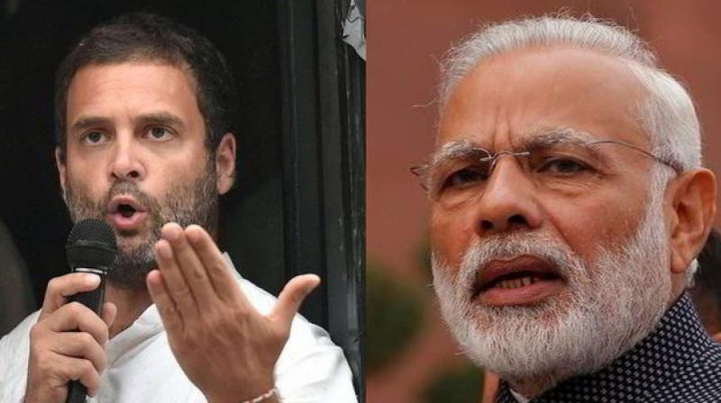 Congress President Rahul Gandhi & PM Narendra Modi Congress President Rahul Gandhi & PM Narendra Modi