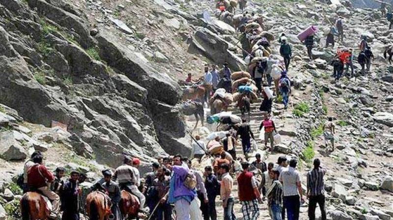 148 pilgrims today left for the Amarnath cave shrine