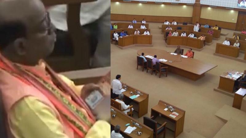 Tripura BJP MLA caught watching Porn during Assembly Session