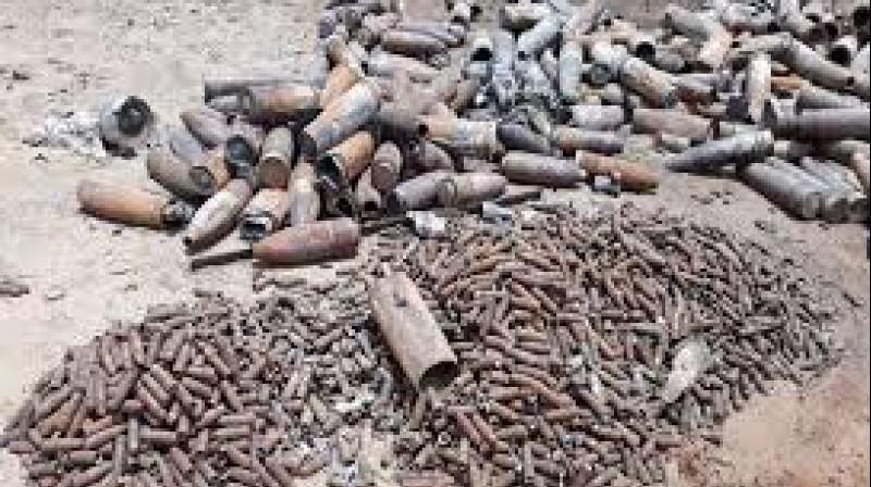 Large cache of empty ammunition of various kinds was recovered from a scrap contractor 