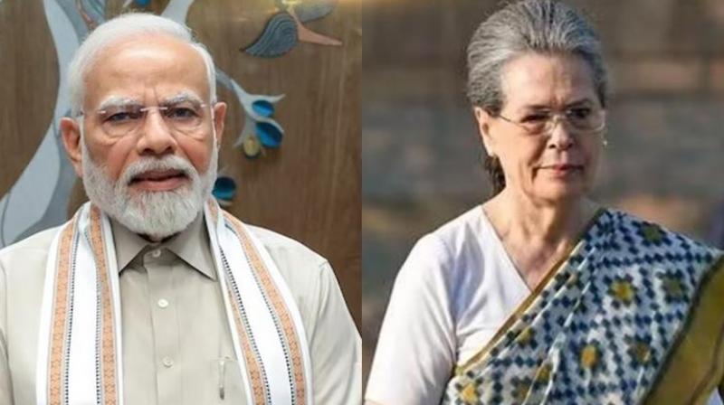 Sonia Gandhi and PM Modi