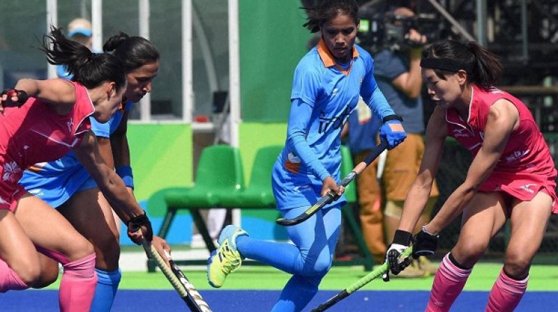 Indian women's hockey team play Japan Indian women's hockey team play Japan