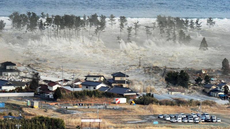 7.5-magnitude quake and the tsunami