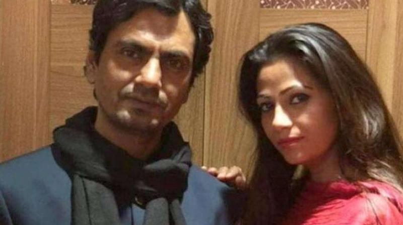 Nawazuddin Siddiqui with wife Nawazuddin Siddiqui with wife