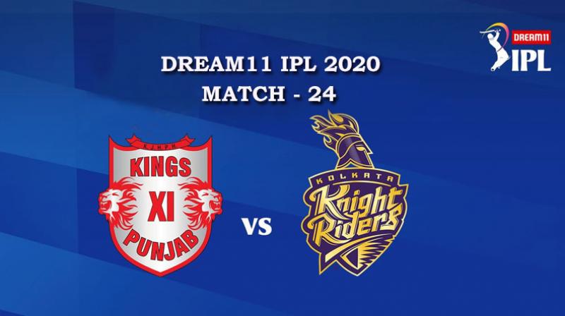 KXI vs KKR Match 24, DREAM11 IPL 2020, T-20 Match KXI vs KKR Match 24, DREAM11 IPL 2020, T-20 Match