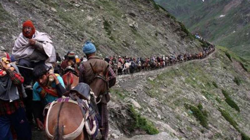 Amarnath Yatra resumed today Amarnath Yatra resumed today