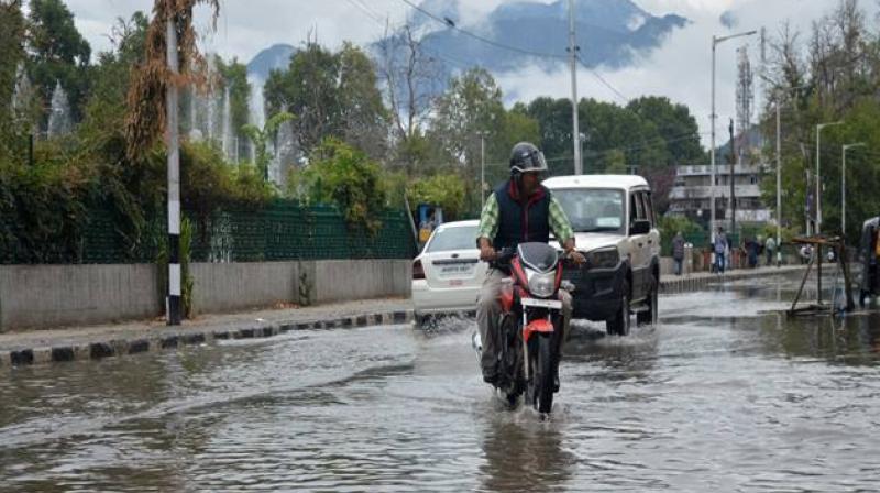 Light to moderate rains occurred at a few places today