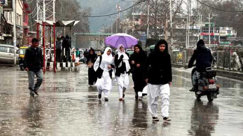 Torrential rains lashed Kashmir today