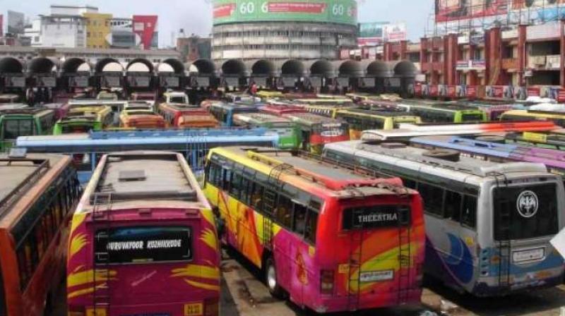 Public transport keep off roads in Kerala