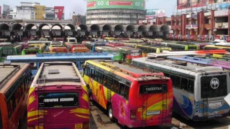 Public transport keep off roads in Kerala Public transport keep off roads in Kerala