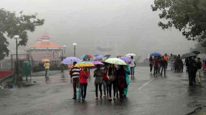 Light to very heavy rain continued to lash most parts of Himachal Pradesh