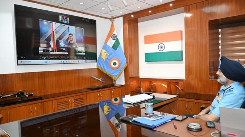 Air Chief Marshal Wishes Group Captain Shubhanshu Shukla All the Best for Axiom-4 Space Mission Air Chief Marshal Wishes Group Captain Shubhanshu Shukla All the Best for Axiom-4 Space Mission