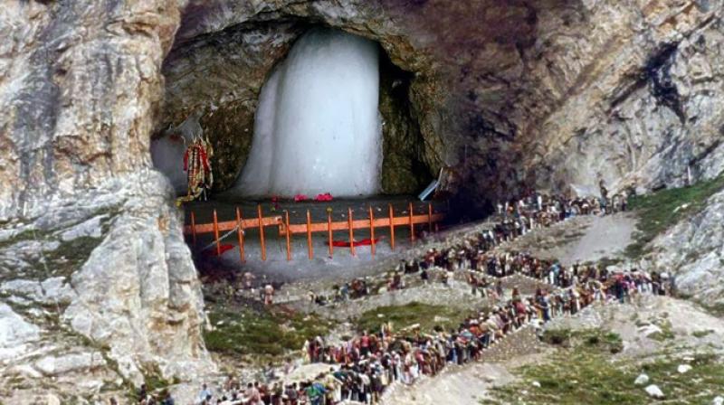As many as 18,467 pilgrims paid obeisance at the cave shrine of Amarnath