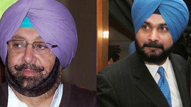 Captain Amarinder Singh and Navjot Singh Sidhu 