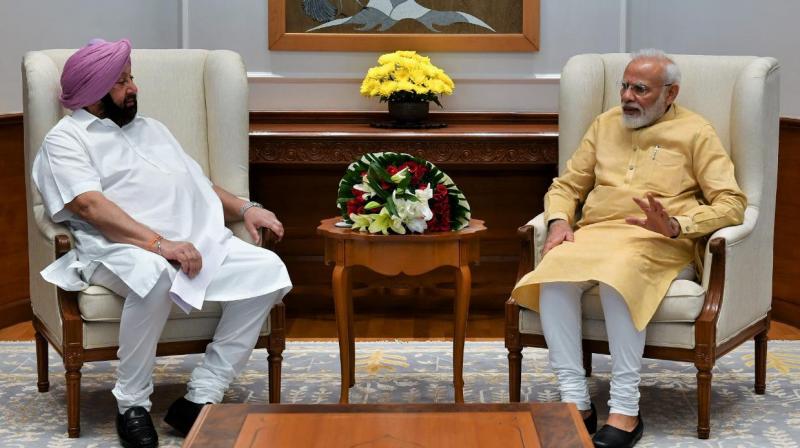 Captain Amarinder with PM Modi Captain Amarinder with PM Modi