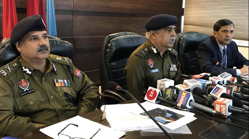 DGP Suresh Arora at a media conference DGP Suresh Arora at a media conference
