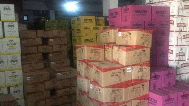 Cartons of liquor seized Cartons of liquor seized
