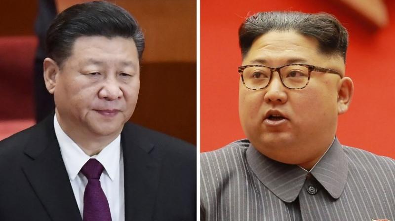 Xi Jinping and N. Korea's Kim Jong-un