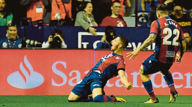 Barcelona's unbeaten season ended by five-star Levante Barcelona's unbeaten season ended by five-star Levante