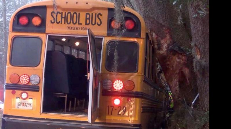 5 school children injured in bus accident in UP 5 school children injured in bus accident in UP