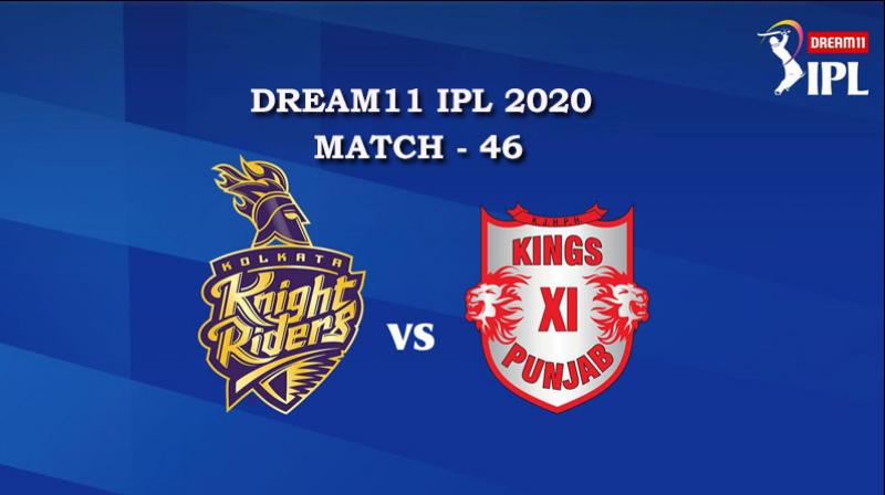 KKR VS KXIP  Match 46, DREAM11 IPL 2020, T-20 Match
