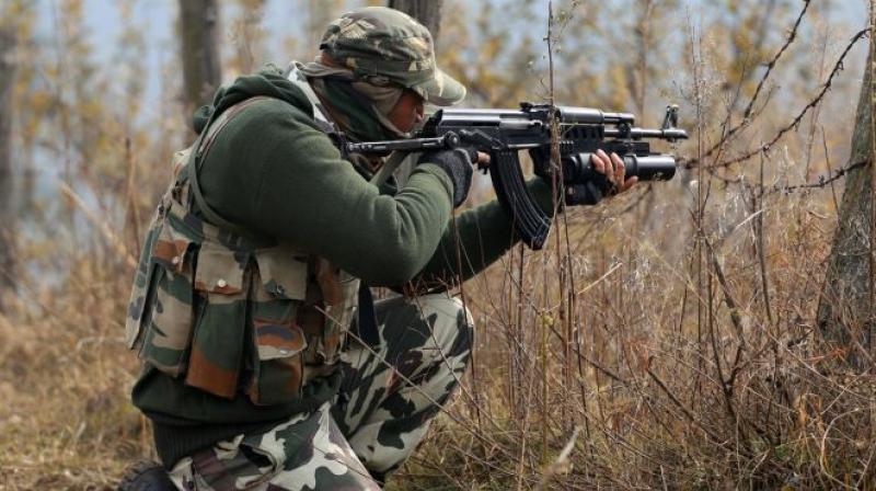 A soldier was killed today in an encounter with militants A soldier was killed today in an encounter with militants