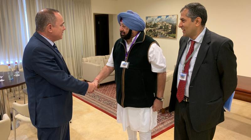 Amarinder Singh during a meeting with Israeli Ministers Amarinder Singh during a meeting with Israeli Ministers
