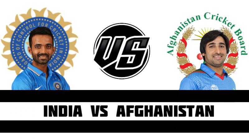 India were 158-0 at lunch against Afghanistan